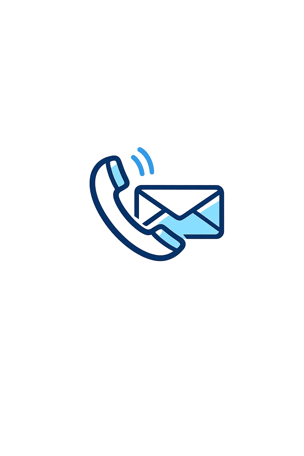 Ikon for kombination med telefon og e-mail