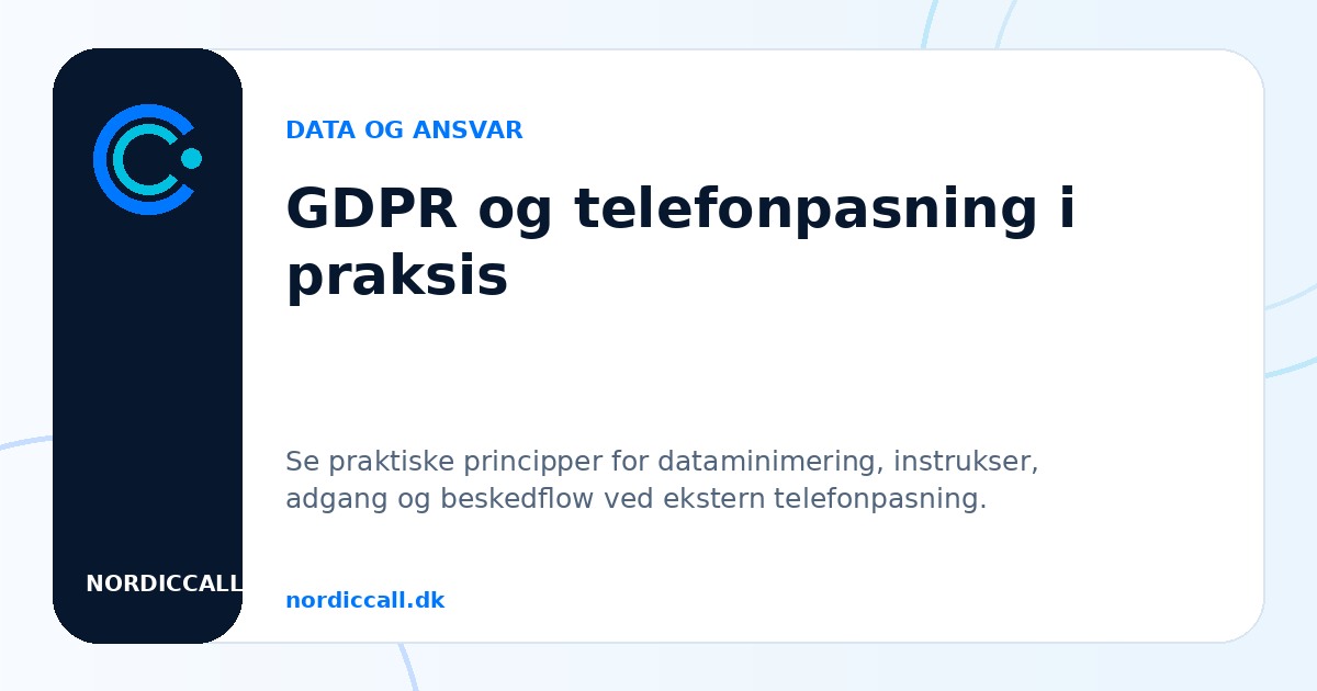 GDPR og telefonpasning