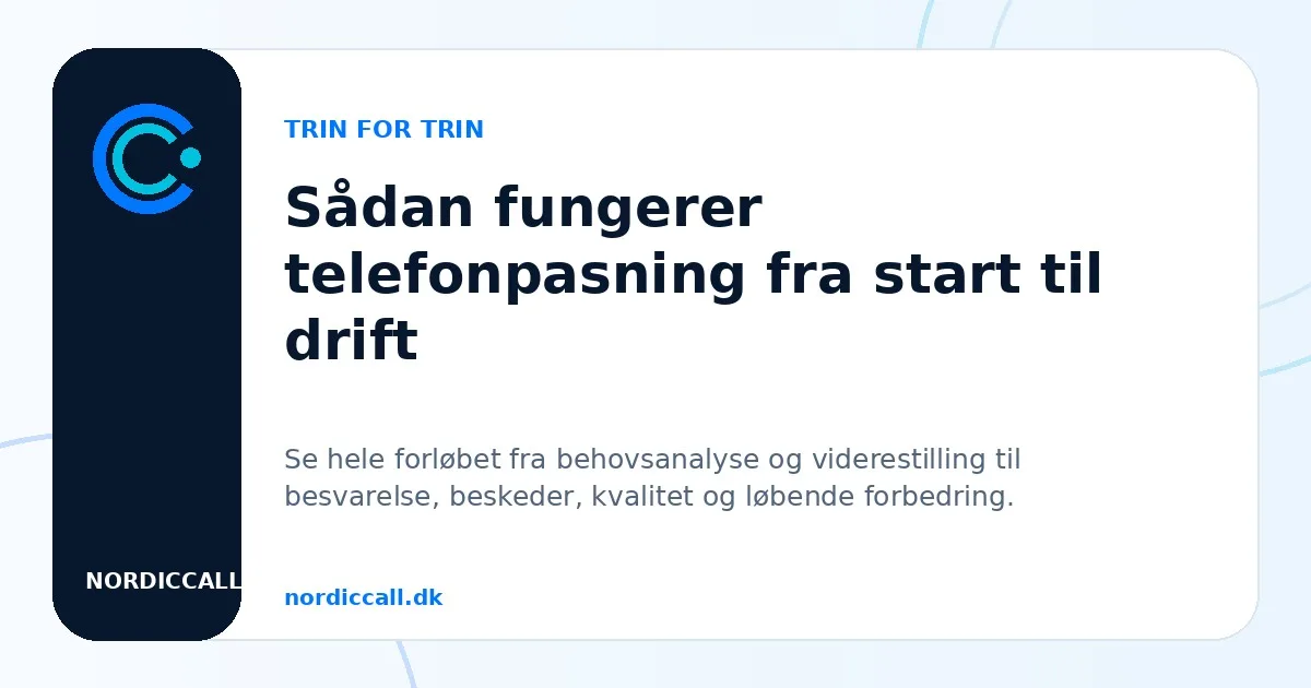 Illustration til Sådan fungerer telefonpasning fra start til drift