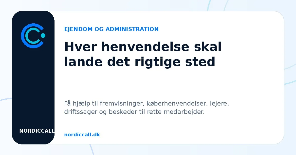 Telefonpasning til ejendomsmæglere
